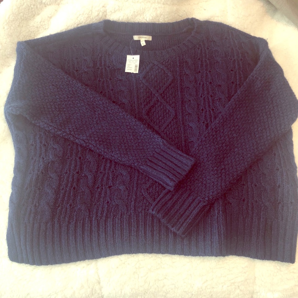 Navy blue, oversized Maurices sweater